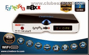 NOVO LANÇAMENTO DA CINEBOX FANTASIA HD MAXX DUAL 2 CORE COM 3 TURNERS